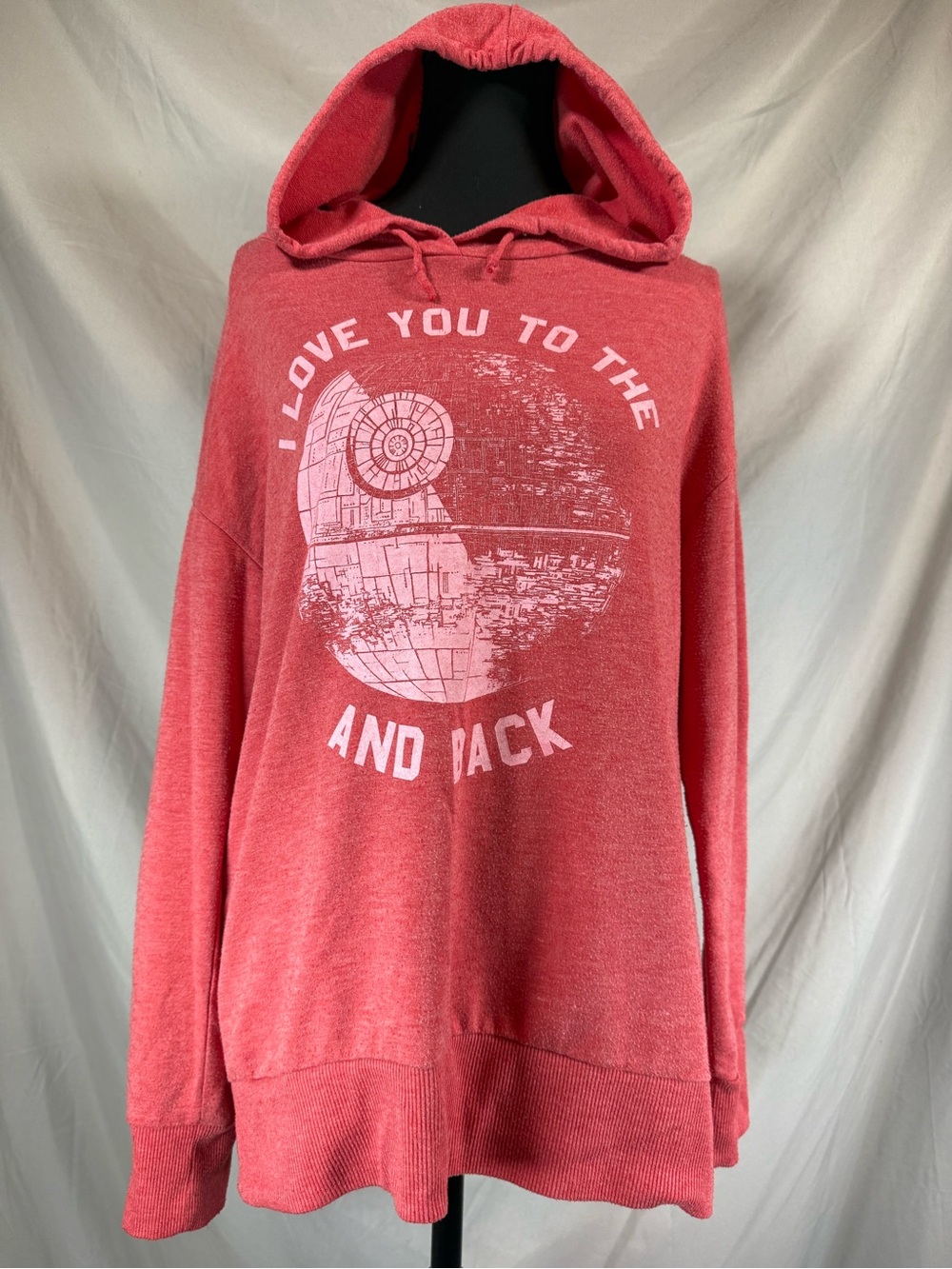 Star Wars “I Love You To The Death Star And Back” Graphic Hoodie - Size Small